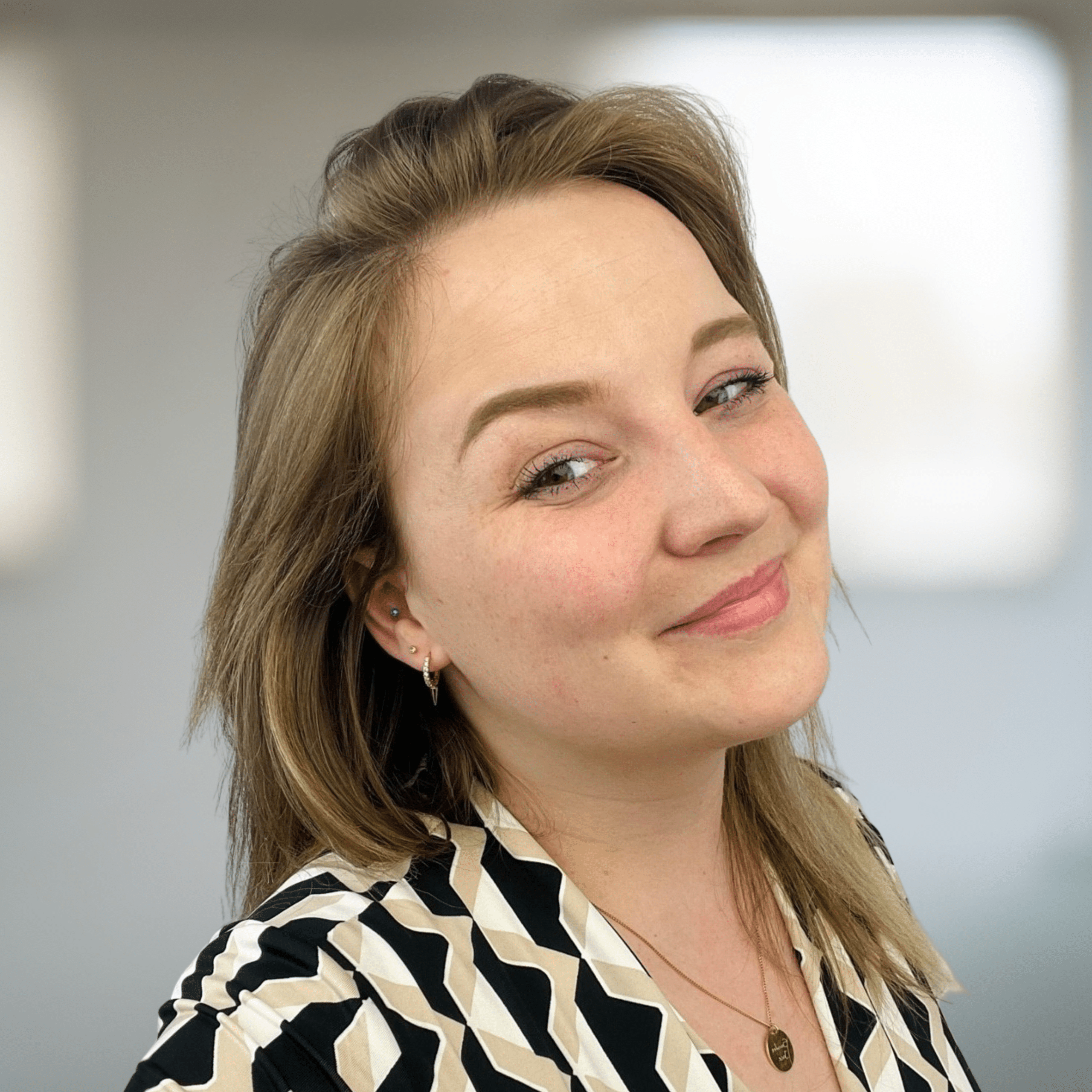 Blue and Tan Modern Woman Profile Facebook Profile Picture (2)